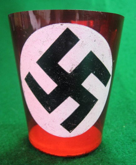 NAZI RED CELLULOID CANDLE HOLDER ORIGINAL 1930-40's