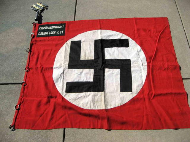 SOLD-Nazi Reichsnahrstand Pole Top and Flag Rare #833