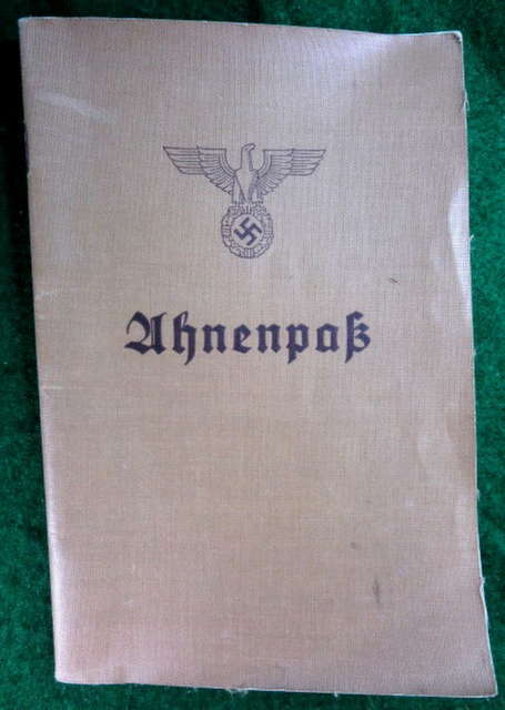 NAZI GERMANY ID & FAMILY RECORD DOCUMENT BOOK #60
