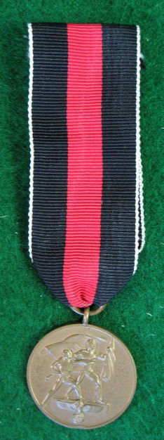 COMMERMORATIVE CZECH ANNEXATION MEDAL FROM OCT. 1, 1938 #930